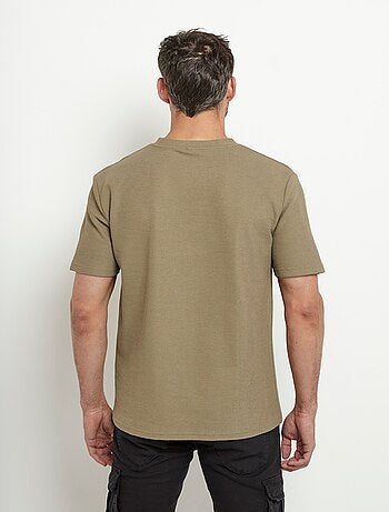 T-shirt col rond épais maille texturée