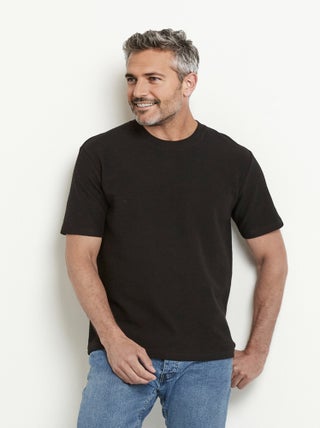 T-shirt col rond épais maille texturée