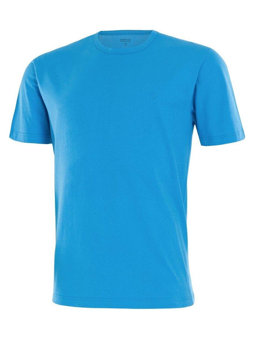 T-shirt col rond et manches courtes Bleu - Kiabi