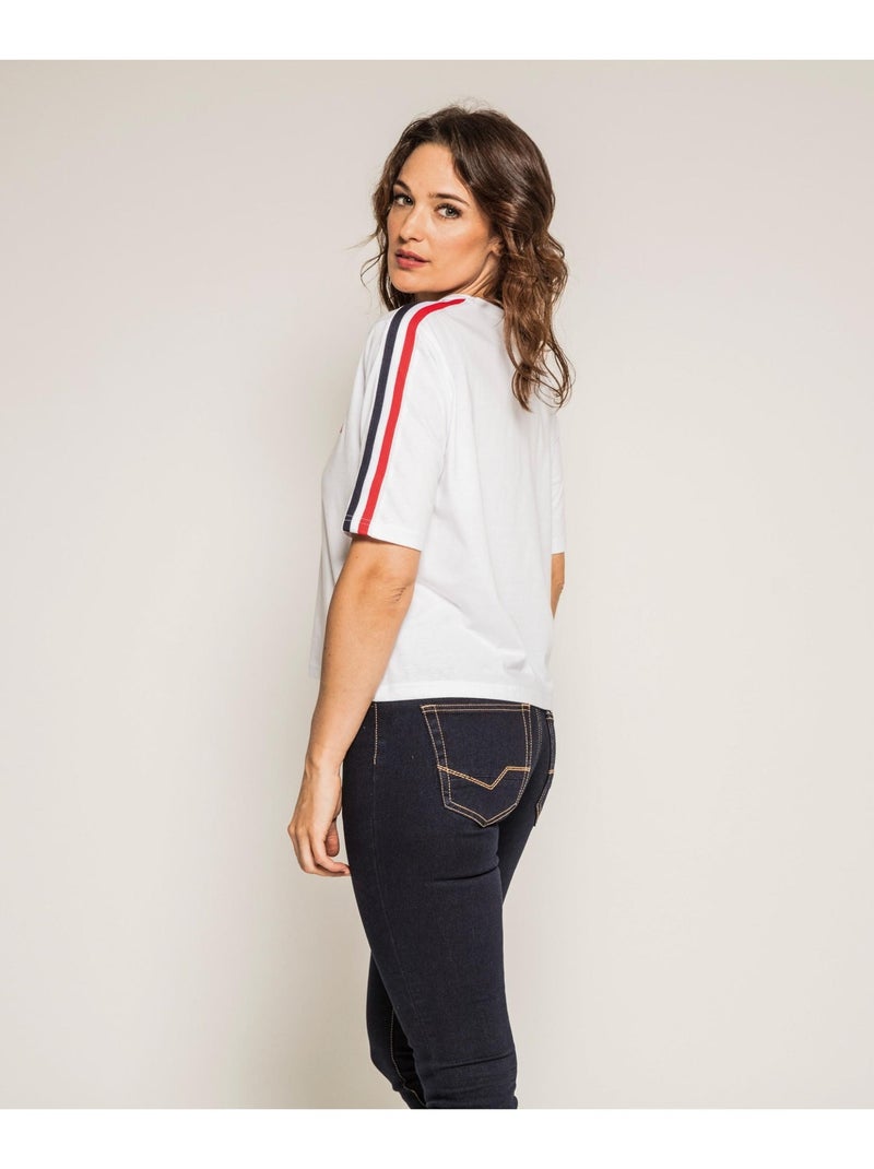 T-shirt col rond FAUSTINE Blanc - Kiabi