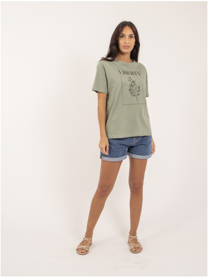 T-shirt col rond FENOMEN Vert - Kiabi