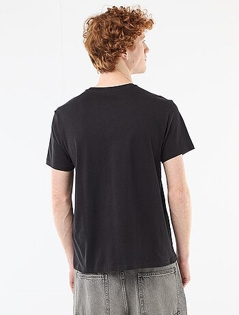 T-shirt col rond imprimé en coton
