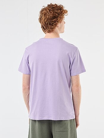 T-shirt col rond imprimé en coton