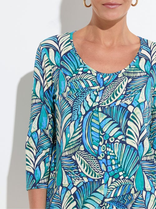 T-shirt col rond imprimé patchwork - Kiabi T-shirt col rond imprimé patchwork - Kiabi