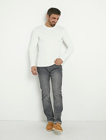 T-shirt col rond maille texturée épaisse