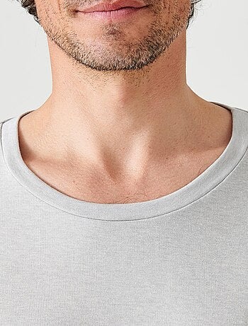 T-shirt col rond manches courtes fine côte Thermolactyl - Damart