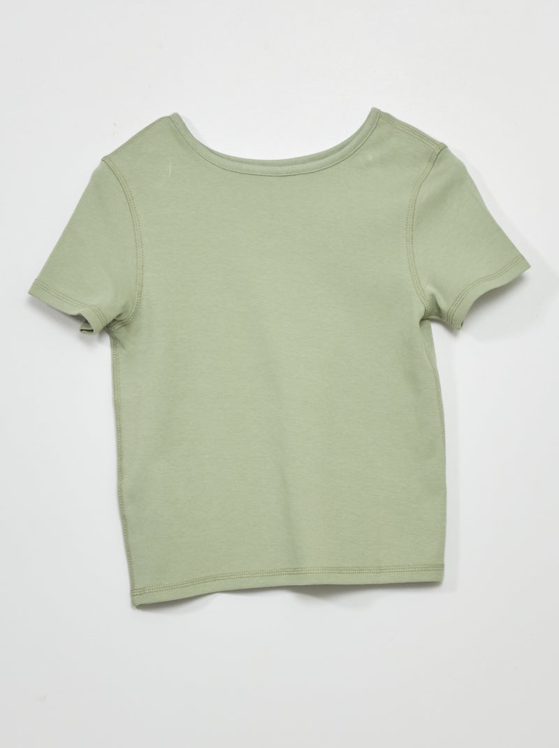 Tee-shirt à manches courtes uni homme vert