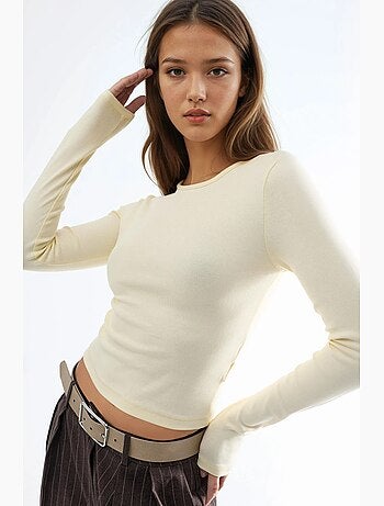 T-shirt col rond manches longues busem