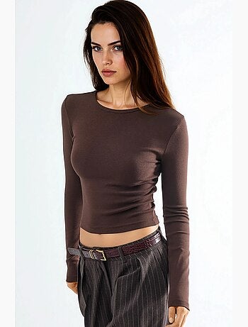 T-shirt col rond manches longues busem