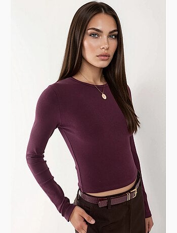 T-shirt col rond manches longues busem