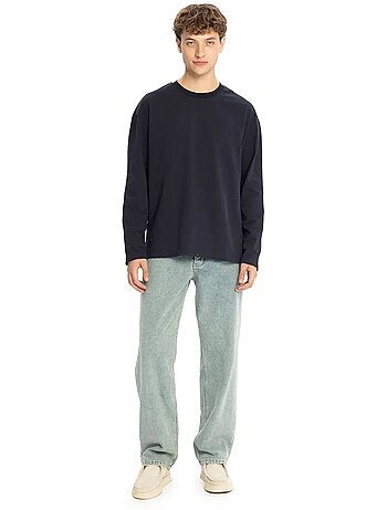 T-shirt col rond manches longues en coton giesto