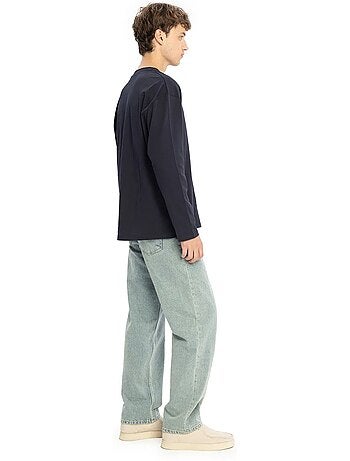 T-shirt col rond manches longues en coton giesto