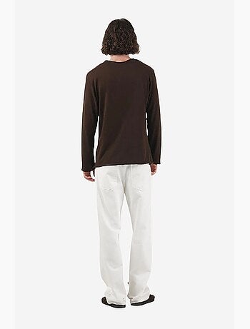 T-shirt col rond manches longues en coton giesto