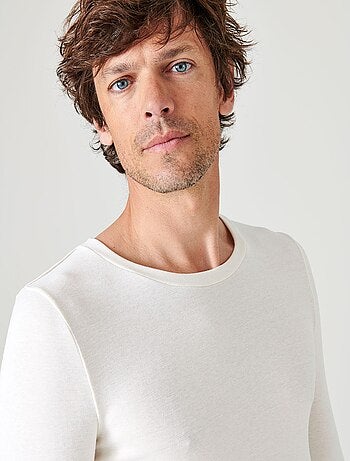 T-shirt col rond manches longues fine côte Thermolactyl Sensitive - Damart