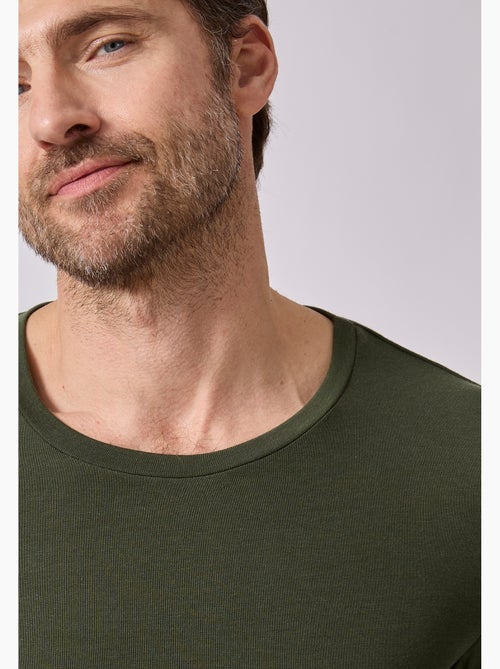 T-shirt col rond manches longues fine côte thermolactyl sensitive - damart - Kiabi T-shirt col rond manches longues fine côte thermolactyl sensitive - damart - Kiabi