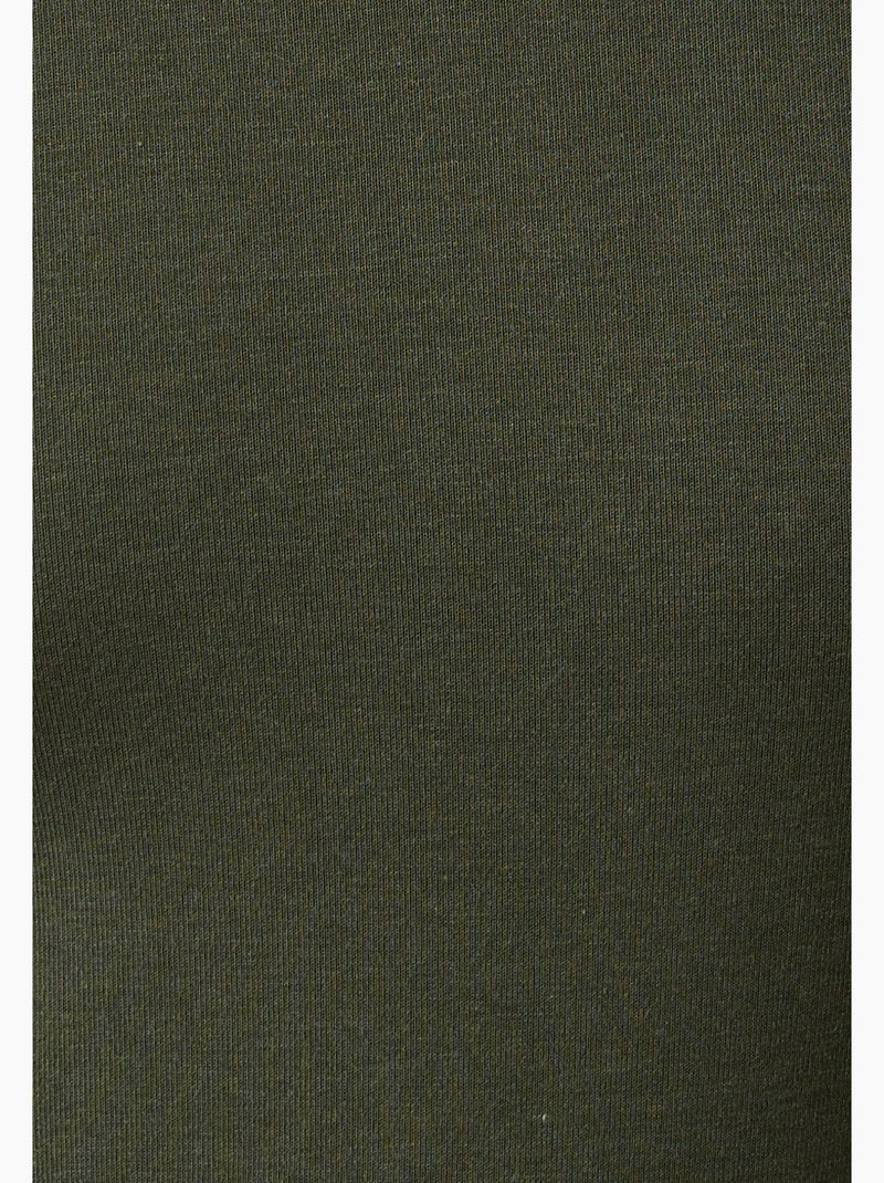 T-shirt col rond manches longues fine côte thermolactyl sensitive - damart Kaki - Kiabi
