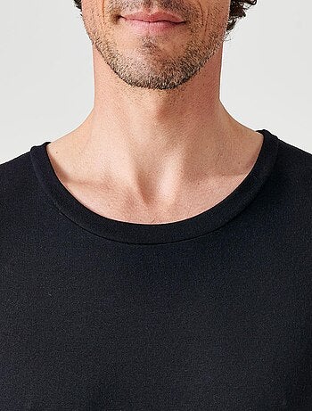 T-shirt col rond manches longues fine côte Thermolactyl Sensitive - Damart