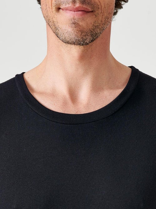 T-shirt col rond manches longues fine côte Thermolactyl Sensitive - Damart - Kiabi