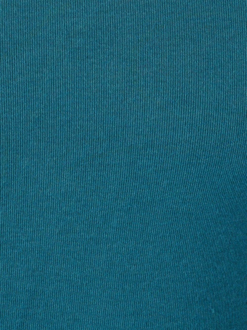 T-shirt col rond manches longues fine côte Thermolactyl Sensitive - Damart - Kiabi