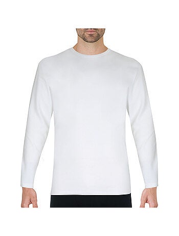 T-shirt col rond manches longues homme Pur Coton Premium Eminence