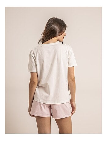 T-shirt col rond message FAKO