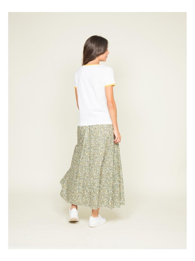 T-shirt col rond message FELIPE Jaune - Kiabi