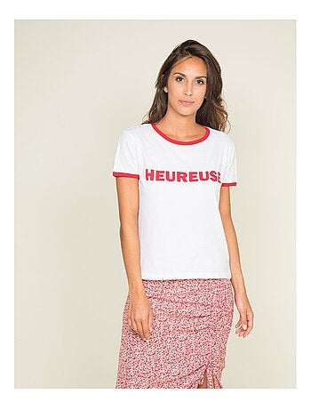 T-shirt col rond message FELIPE