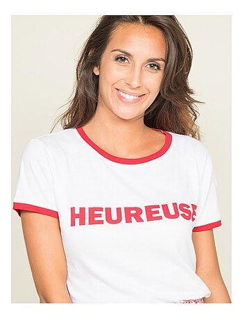T-shirt col rond message FELIPE
