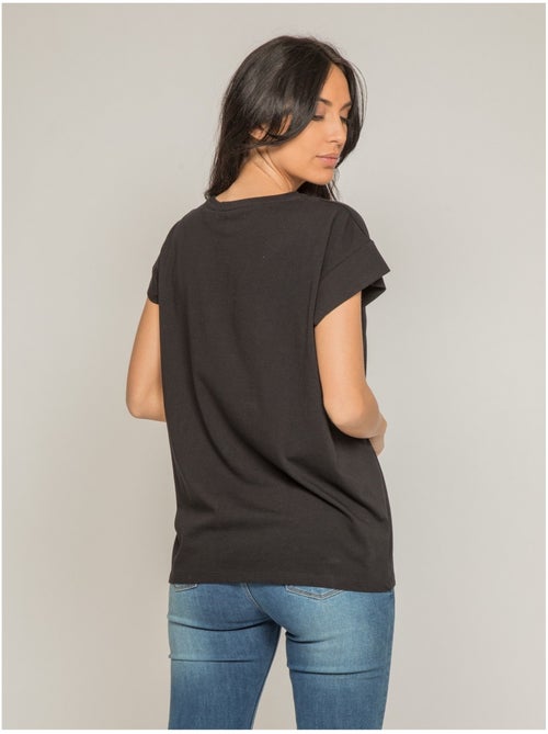 T-shirt col rond message FIBES - Kiabi