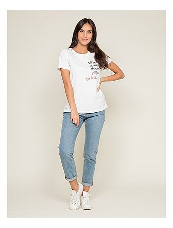 T-shirt col rond message FIBEXO