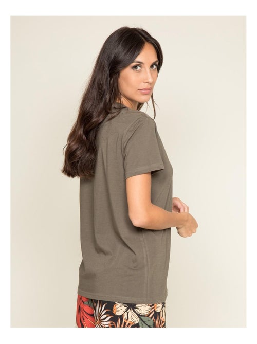 T-shirt col rond message FIBEXO - Kiabi