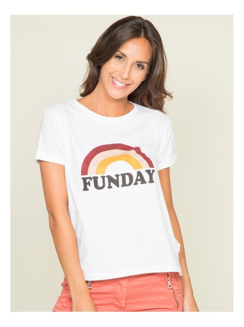 T-shirt col rond message FINA - Kiabi