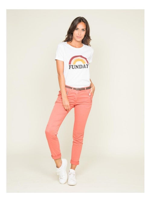 T-shirt col rond message FINA - Kiabi