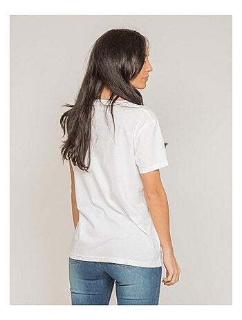 T-shirt col rond message FLIGNY