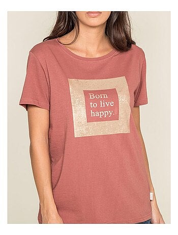 T-shirt col rond message FLIGNY