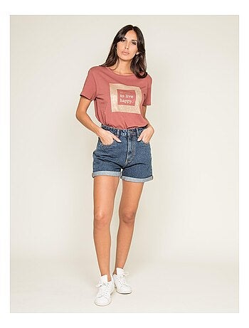 T-shirt col rond message FLIGNY