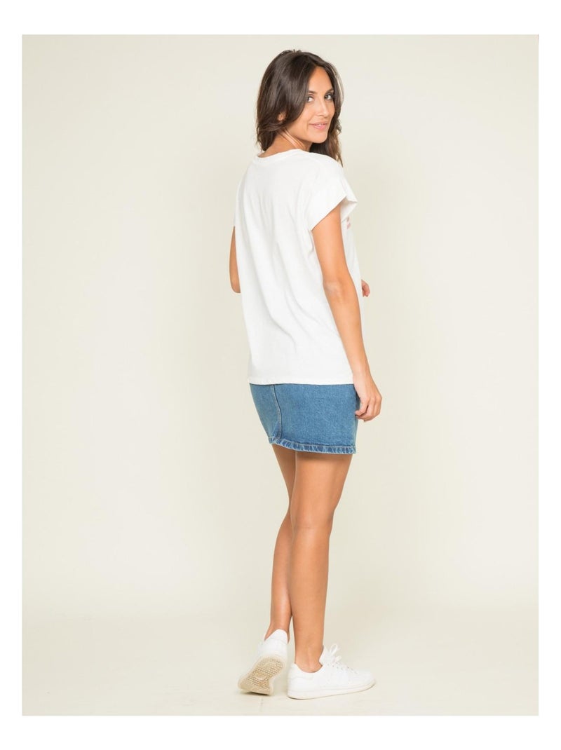 T-shirt col rond message FODY Blanc - Kiabi