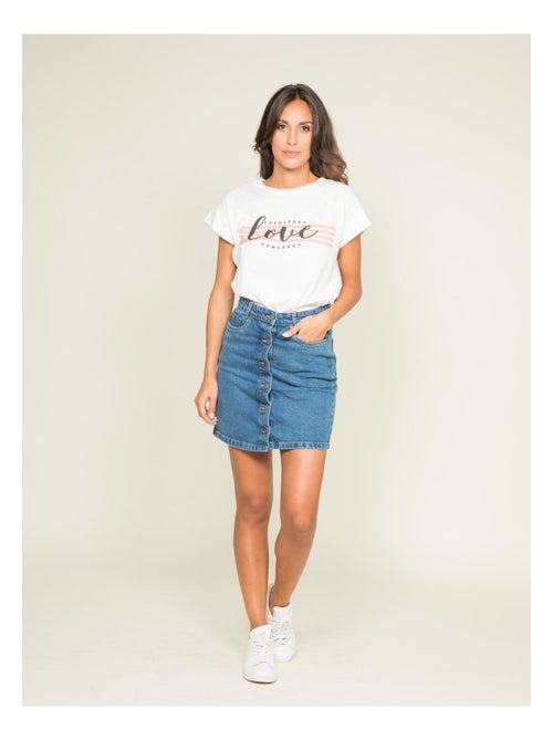 T-shirt col rond message FODY - Kiabi