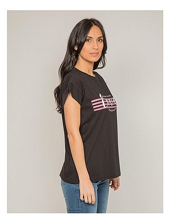 T-shirt col rond message FODY
