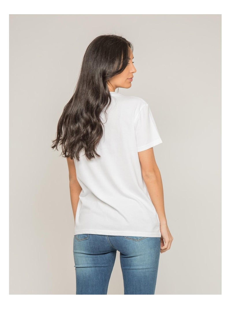 T-shirt col rond message FOMEREY Blanc - Kiabi