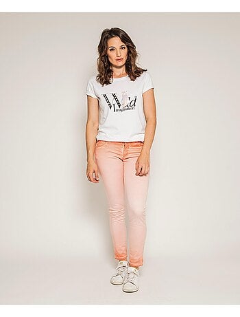 T-shirt col rond message FORTY
