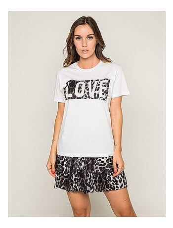 T-shirt col rond message FOVE