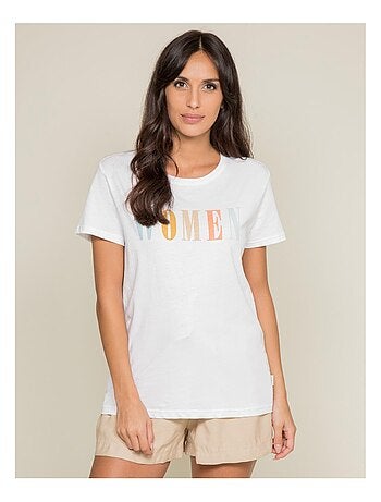 T-shirt col rond message FRECHOU