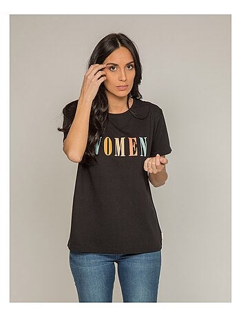 T-shirt col rond message FRECHOU