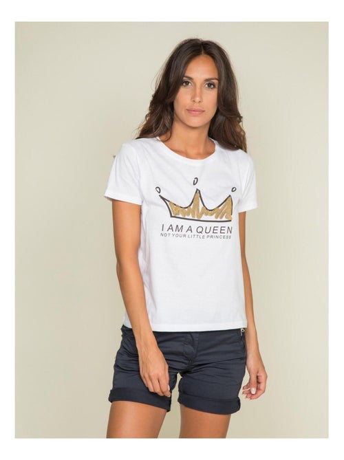 T-shirt col rond message FRESIA - Kiabi