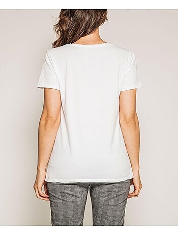 T-shirt col rond message FRIZ