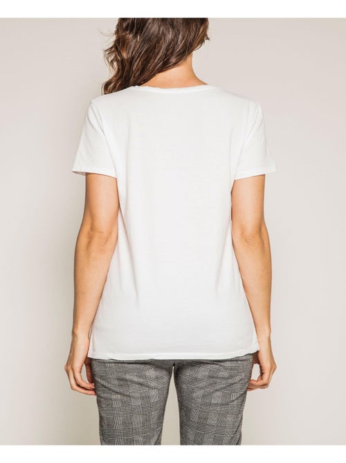 T-shirt col rond message FRIZ - Kiabi