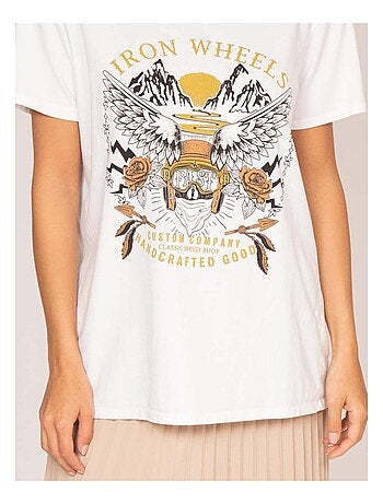 T-shirt col rond motifs FAIGLE