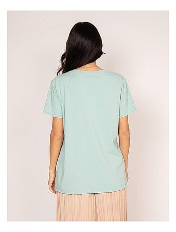 T-shirt col rond motifs FAIGLE