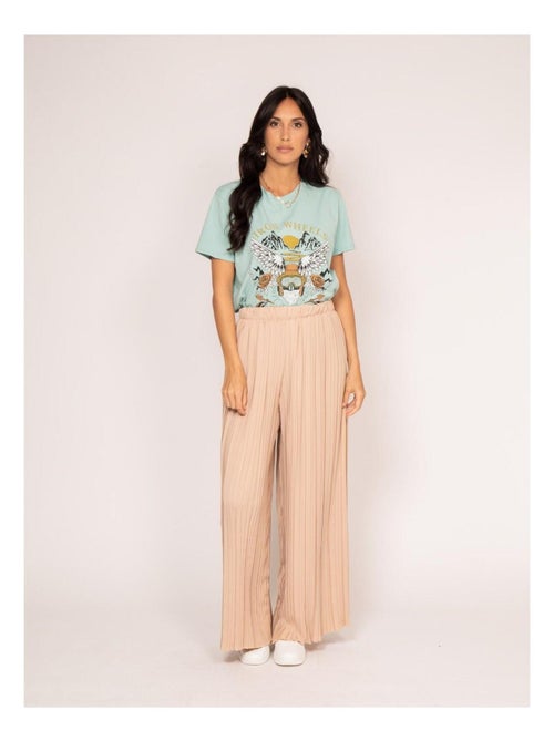 T-shirt col rond motifs FAIGLE - Kiabi